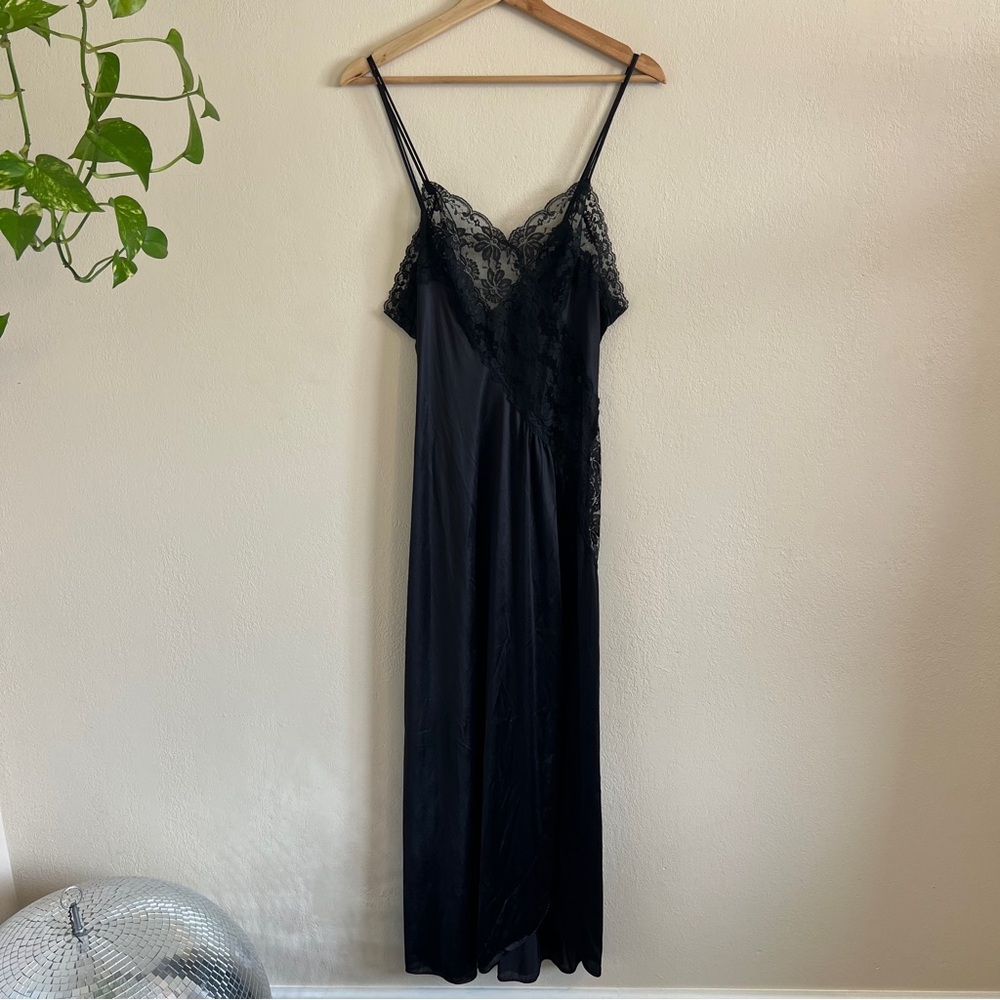 Vintage Val Mode High Slit Lace Slip - Picture 2 of 13